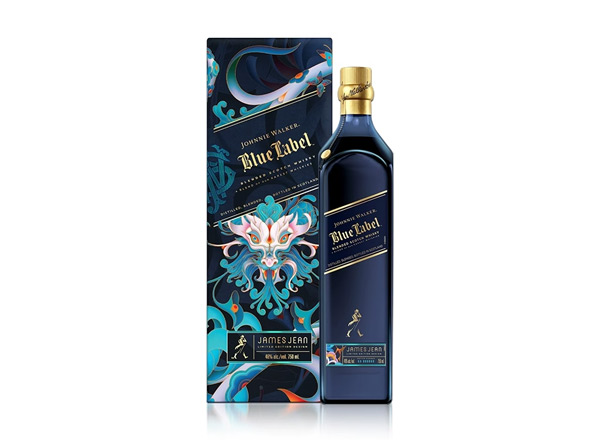 尊尼获加蓝牌威士忌回收Johnnie Walker蟠龙献瑞龙年特别版约翰走路750ml春节限量版