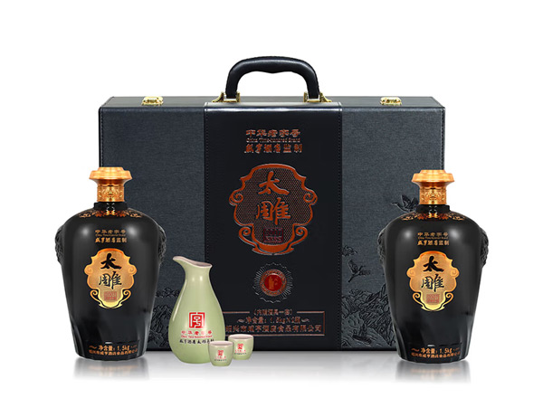 咸亨酒店太雕黄酒回收太雕2007原酿礼盒1.5kg*2糯米酒半甜绍兴黄酒