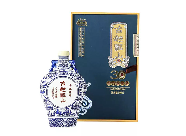 黄酒回收古越龙山黄酒千福花雕三十年陈酿绍兴花雕酒500ml礼盒装
