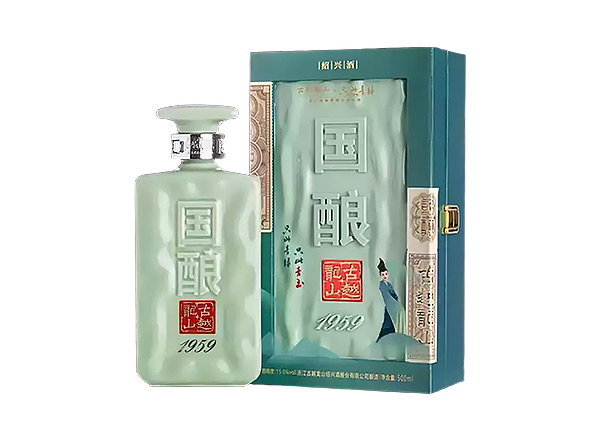 古越龙山黄酒回收国酿1959青玉只此青绿联名款二十年陈酿黄酒礼盒