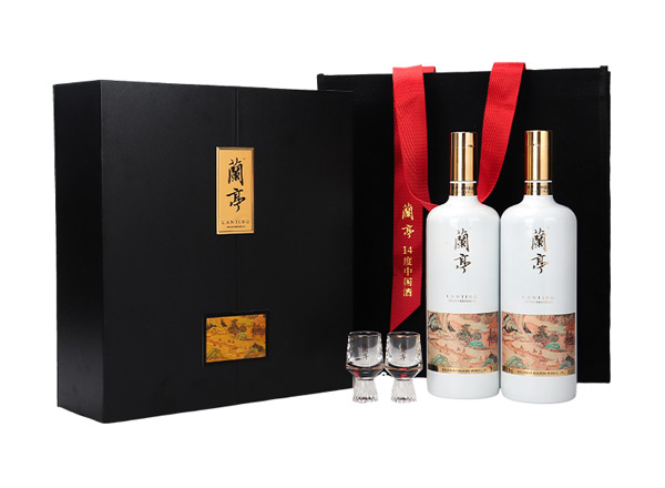 会稽山兰亭黄酒回收兰亭二十年陈酿1L*2礼盒装