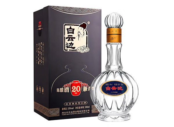 回收白云边20年二十年陈酿浓酱兼香型白酒53度45度42度