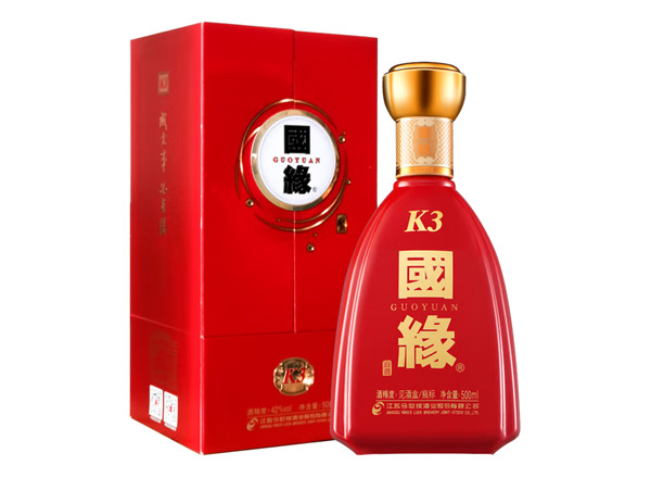 回收今世缘国缘K3柔雅型白酒42度500ml