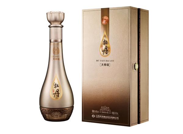 涪陵双沟牡丹大师级回收浓香型白酒 40.8度 500mL