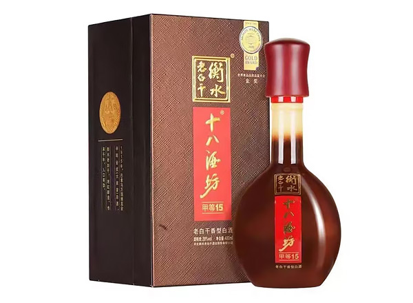 鞍山衡水老白干回收十八酒坊甲等15年老白干香型白酒39度480ml