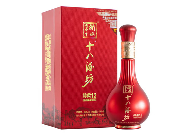 朝阳回收衡水老白干十八酒坊醇柔12老白干香型白酒39度480ml
