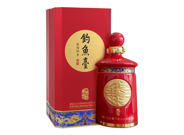回收钓鱼台御笔祈福酒酱香型白酒53度500mL