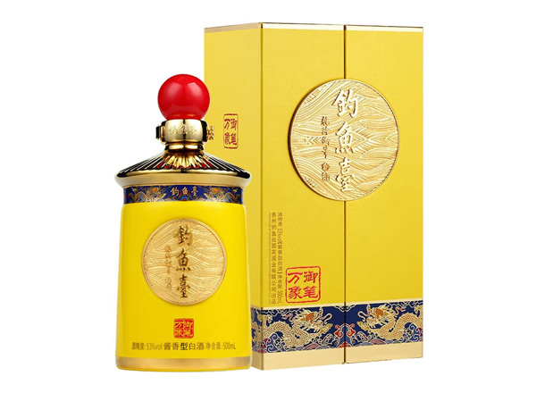 广东钓鱼台御笔万象酒回收酱香型白酒53度500ml