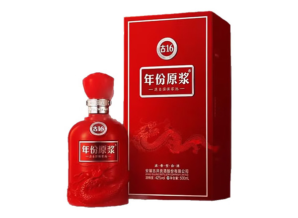 新品 箱付 ・手提げ付・未開封 中国名酒　古井貢酒 年份原浆 古7 500ml 回收古井贡酒古16年份原浆浓香型白酒38/42/50度500mL-古井贡酒