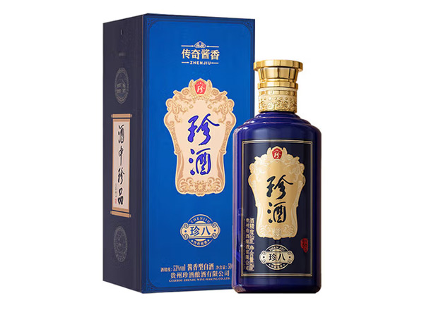 珍酒珍八回收酱香型白酒53度500ml