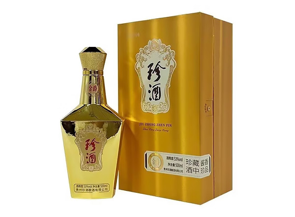 邯郸珍酒金爵回收酱香型白酒53度500mL