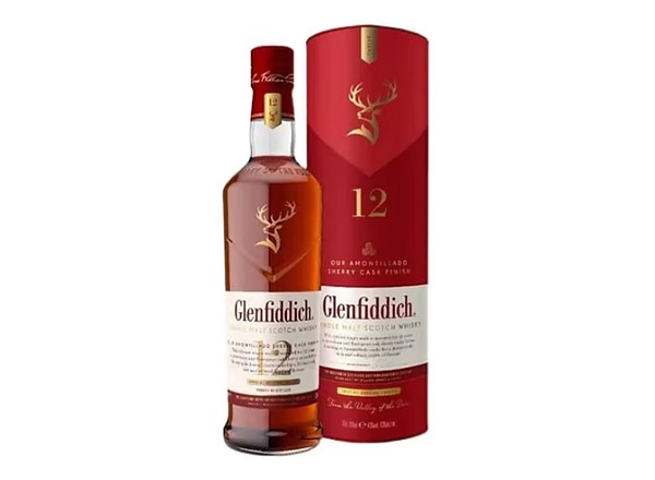回收格兰菲迪12年天使雪莉桶单一麦芽威士忌Glenfiddich 12 Years Old Amontillado Sherry Cask Finish