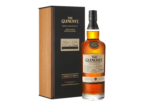 回收格兰威特27年美国橡木桶单桶单一麦芽威士忌The Glenlivet 27 Year Old Single Cask American Oak