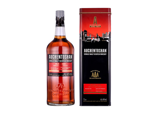 廊坊回收欧肯特轩血桶单一麦芽威士忌Auchentoshan Blood Oak Single Malt Scotch Whisky