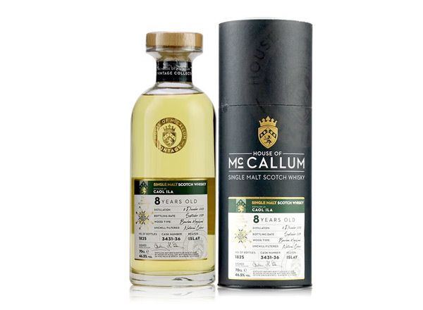珠海麦卡勒姆卡尔里拉8年单一麦芽威士忌回收House of McCallum Caol Ila 8-Year-Old Single Malt Scotch Whisky